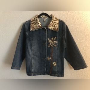 Ethyl Denim! Blue Jean Jacket Sz XL